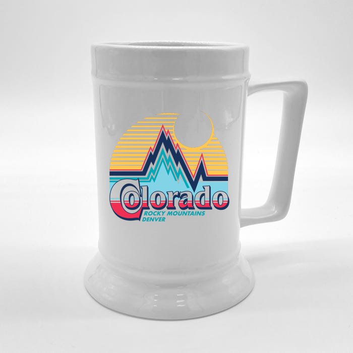 Retro Colorado Rocky Mountains Front & Back Beer Stein