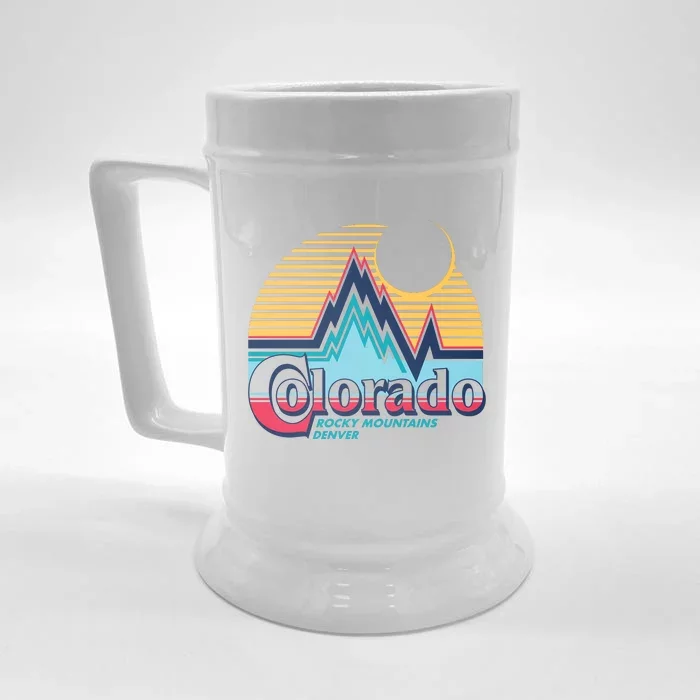 Retro Colorado Rocky Mountains Front & Back Beer Stein