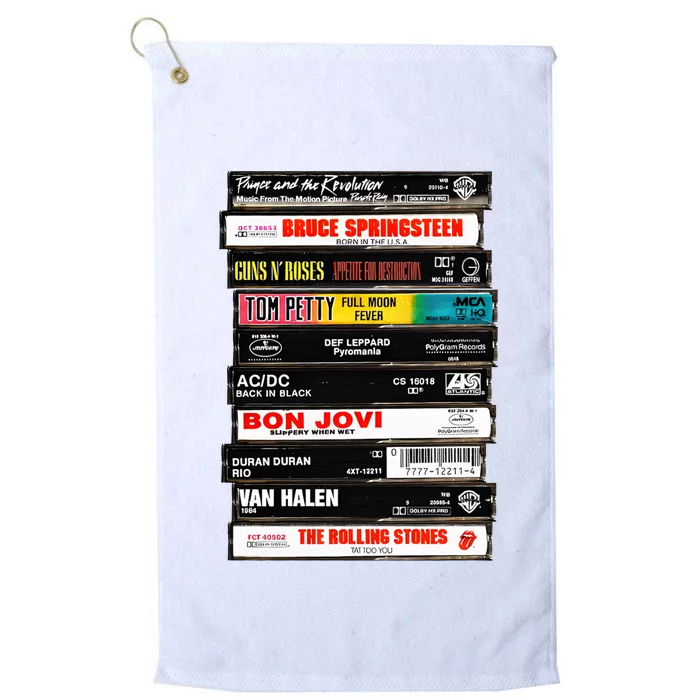 Rock Cassettes Rock Band Platinum Collection Golf Towel