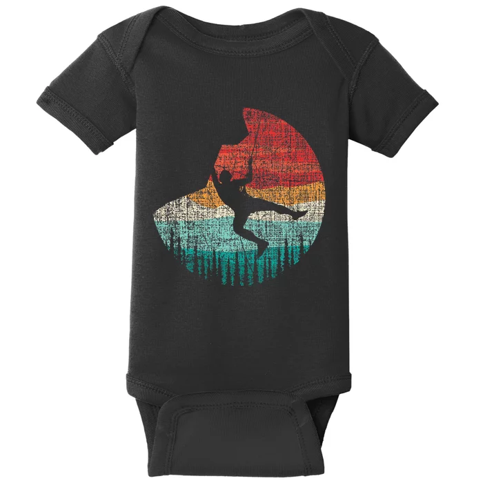 Rock Climber & Rock Climbing Baby Bodysuit