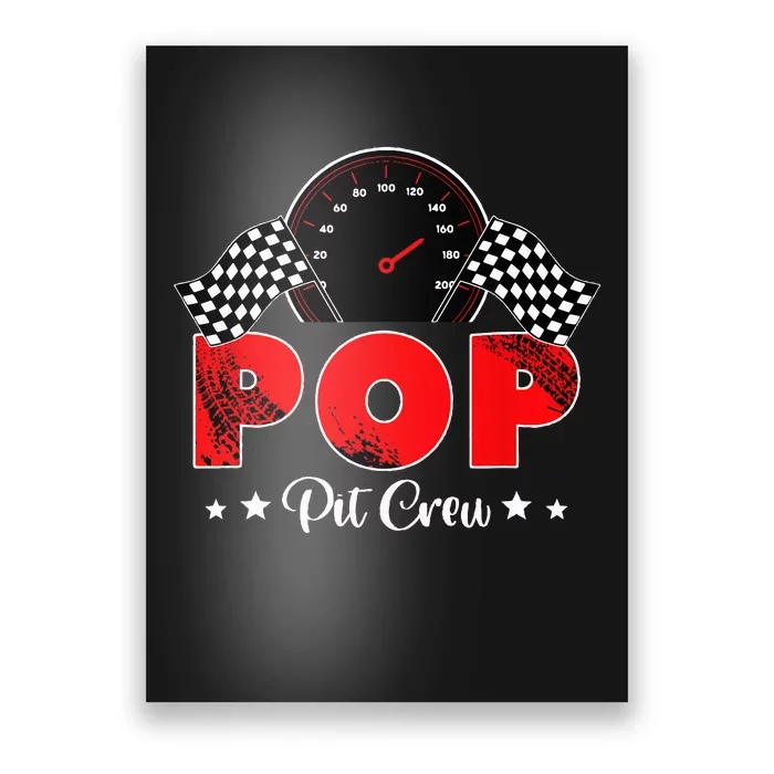 Race Car Racing Family Pop Pit Crew Birthday Party Gift Poster