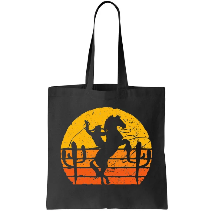 Retro Cowboy Tote Bag