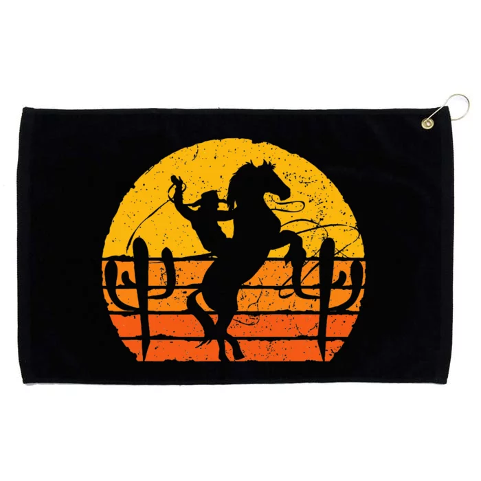 Retro Cowboy Grommeted Golf Towel