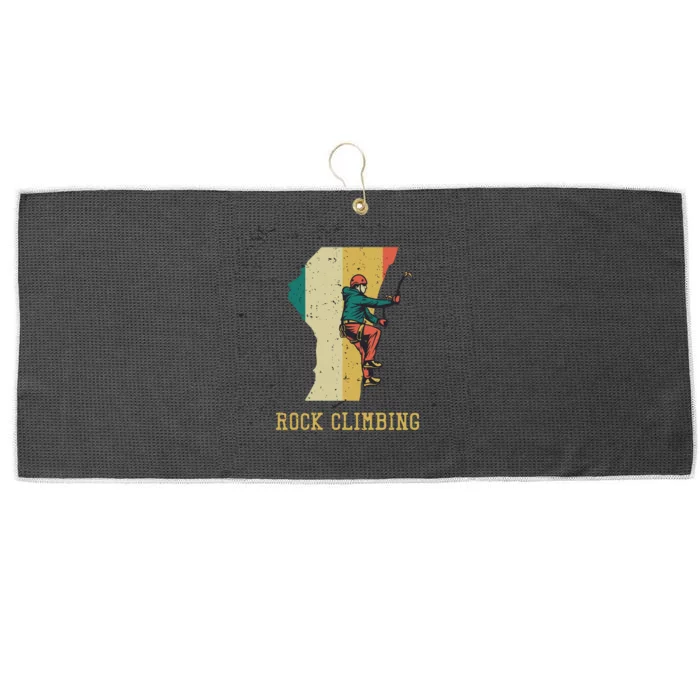 Rock Climbing Large Microfiber Waffle Golf Towel