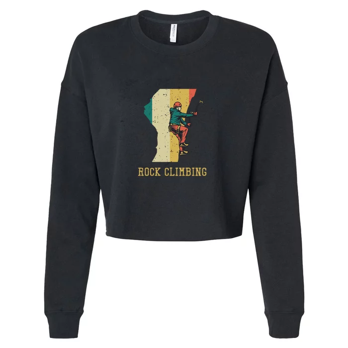 Rock Climbing Cropped Pullover Crew