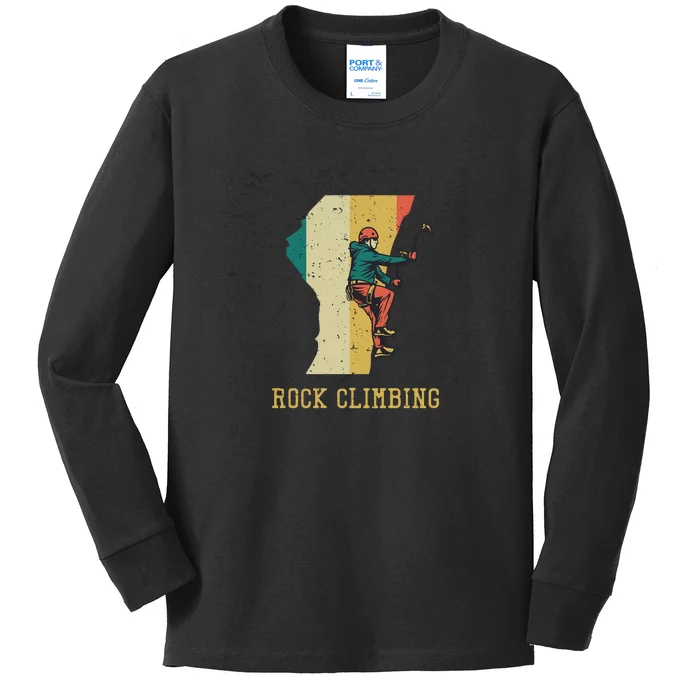 Rock Climbing Kids Long Sleeve Shirt