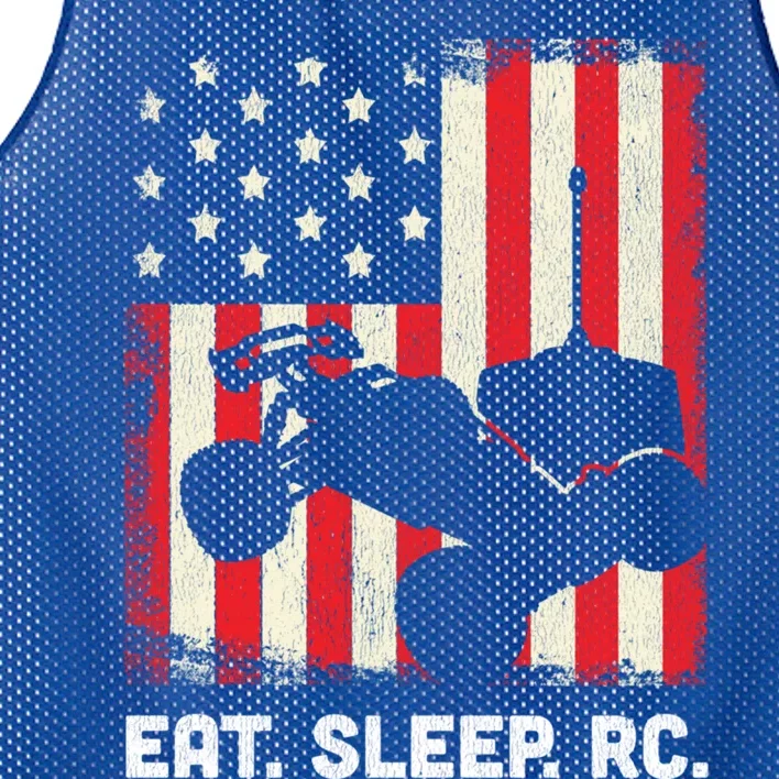 Race Car Radio Control Hobby Usa American Flag Rc Drivers Funny Gift Mesh Reversible Basketball Jersey Tank