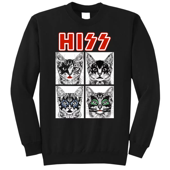 Retro Cat Rock Music Concert Band Funny Cat Sweatshirt