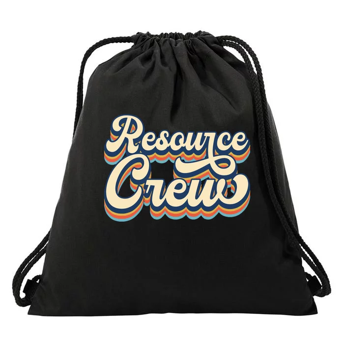 Resource Crew Retro Resource Teacher School Teacher Drawstring Bag