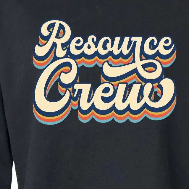 Resource Crew Retro Resource Teacher School Teacher Cropped Pullover Crew