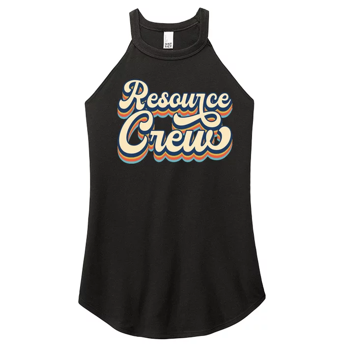 Resource Crew Retro Resource Teacher School Teacher Women’s Perfect Tri Rocker Tank