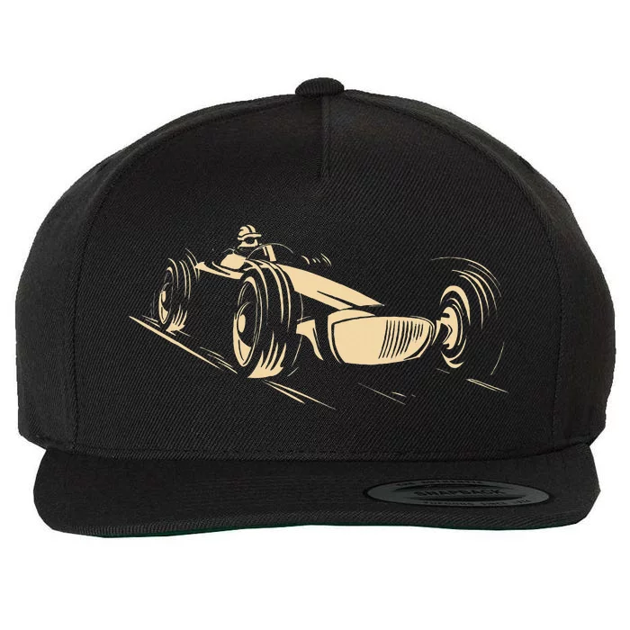 Race Car Racing Sports Auto Racer Vintage Cool Wool Snapback Cap