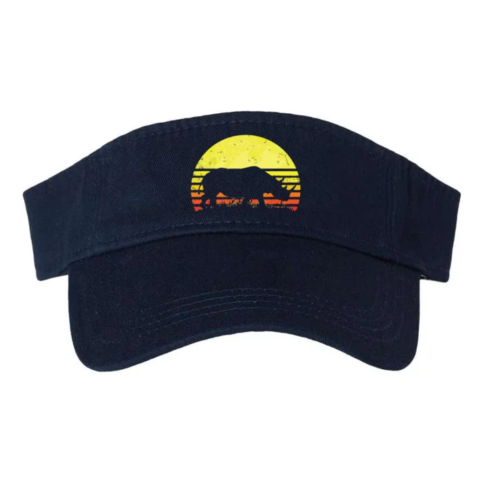 Rhino Cool Rhinoceros African Animals Retro Sunset Vintage Valucap Bio-Washed Visor