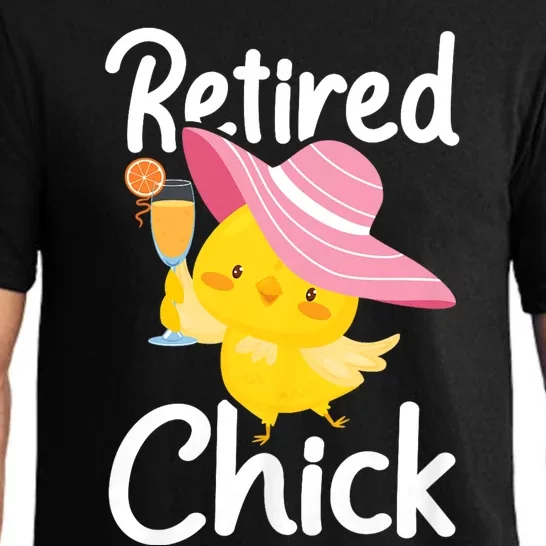 Retired Chick Retiree Retirement Pension Retiring Pajama Set