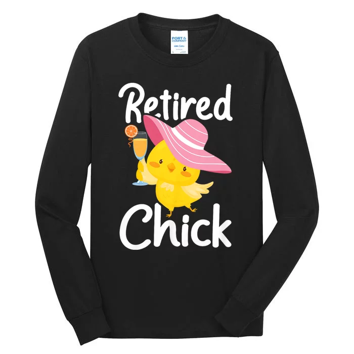 Retired Chick Retiree Retirement Pension Retiring Tall Long Sleeve T-Shirt