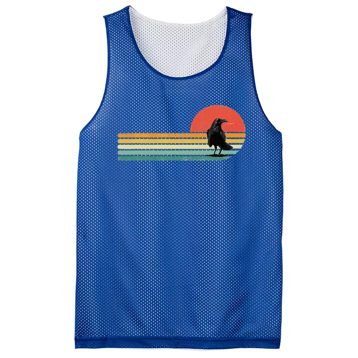 Raven Crow Retro Style Animal Bird Lover Bird Watcher Mesh Reversible Basketball Jersey Tank