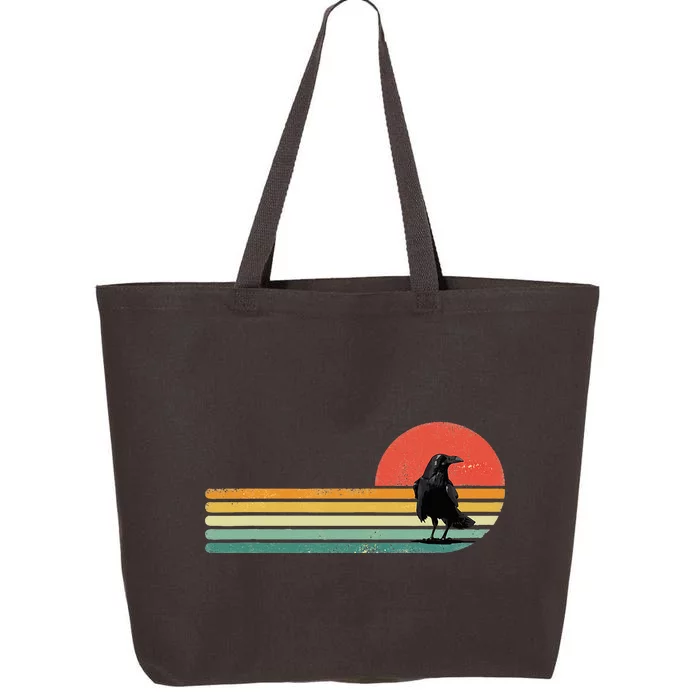 Raven Crow Retro Style Animal Bird Lover Bird Watcher 25L Jumbo Tote