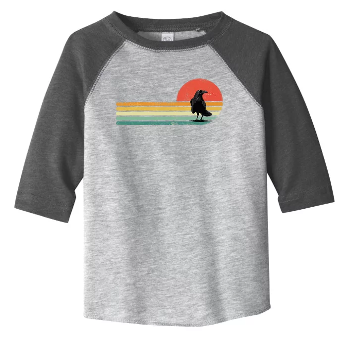 Raven Crow Retro Style Animal Bird Lover Bird Watcher Toddler Fine Jersey T-Shirt