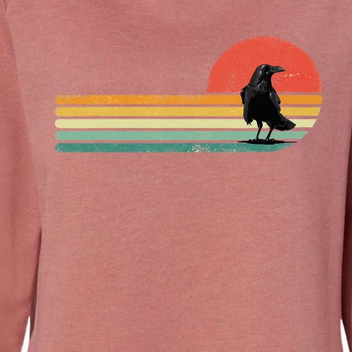 Raven Crow Retro Style Animal Bird Lover Bird Watcher Womens California Wash Sweatshirt