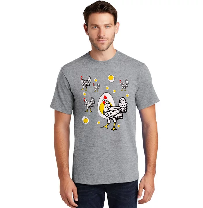 Roseanne Chicken, Retro Chickens Tall T-Shirt