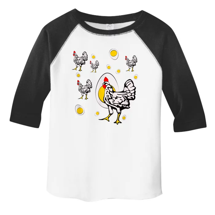 Roseanne Chicken, Retro Chickens Toddler Fine Jersey T-Shirt