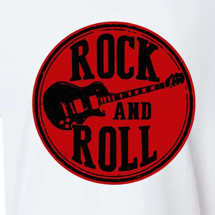 Red C.I.R.C..L.E Rock And Roll Guitar Sueded Cloud Jersey T-Shirt