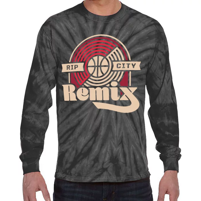 Rip City Remix Fanatics Branded Primary Tie-Dye Long Sleeve Shirt