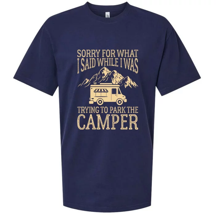 RV Camping Retro I Said While I Was Trying To Park The Camper Sueded Cloud Jersey T-Shirt