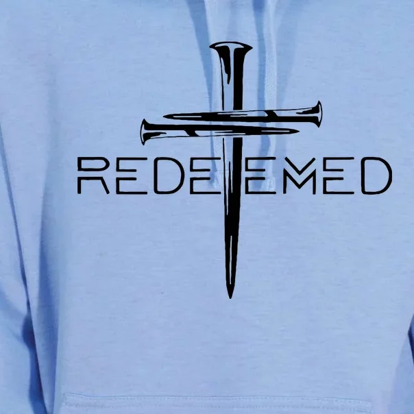 Redeemed Collection Redeemed By The Blood Of Jesus Ephesians 1:7 Front And Back Front & Back Unisex Surf Hoodie