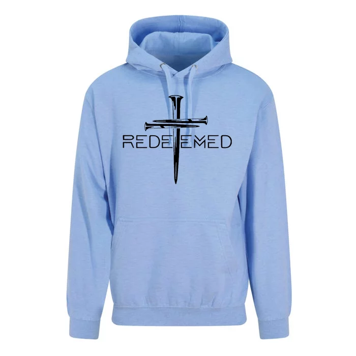 Redeemed Collection Redeemed By The Blood Of Jesus Ephesians 1:7 Front And Back Front & Back Unisex Surf Hoodie