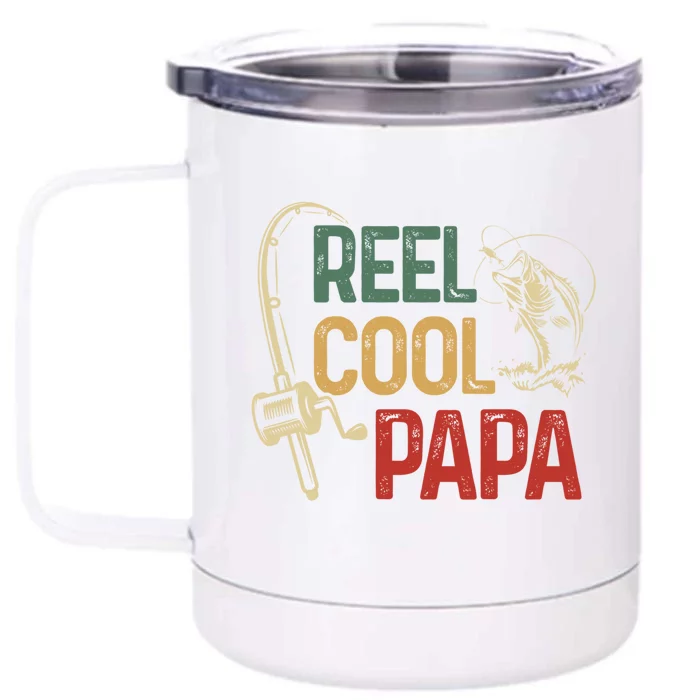 Reel Cool Reel Cool Papa Gift Front & Back 12oz Stainless Steel Tumbler Cup