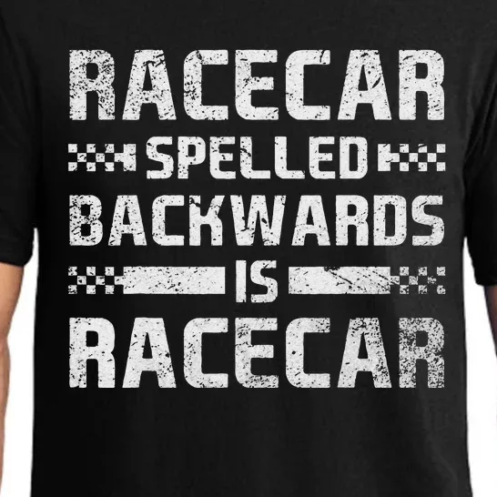 Race Cars Racecar Spelled Backwards Race Car Racing Apparel Pajama Set