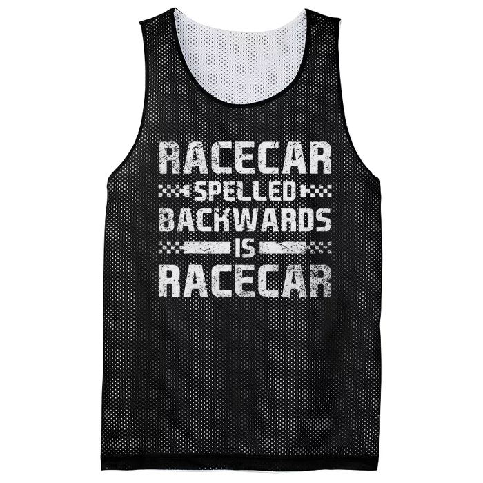 Race Cars Racecar Spelled Backwards Race Car Racing Apparel Mesh Reversible Basketball Jersey Tank