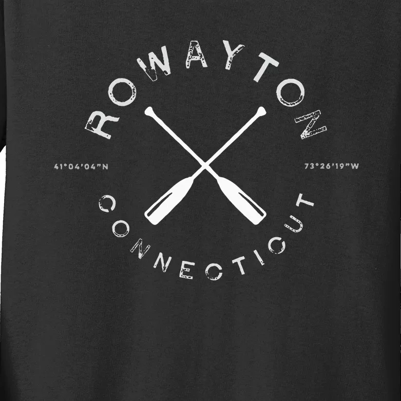 Rowayton Connecticut Kids Long Sleeve Shirt