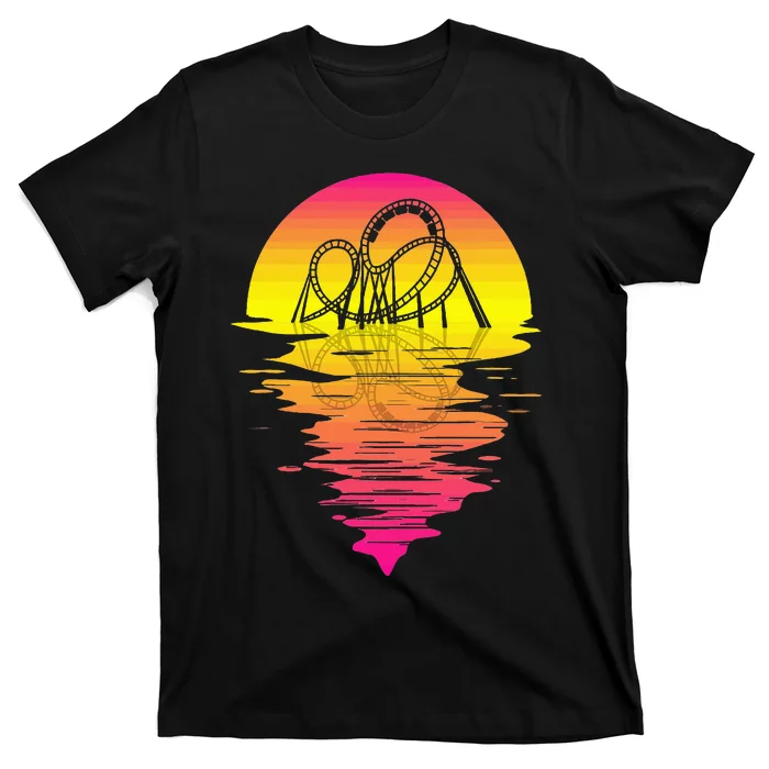 Roller Coaster Retro 80s Vintage Retro Sunset T-Shirt