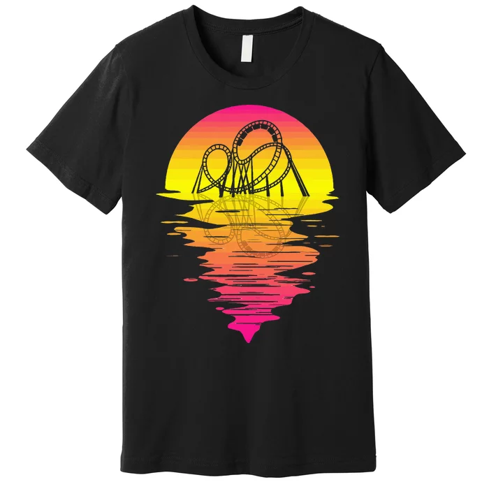 Roller Coaster Retro 80s Vintage Retro Sunset Premium T-Shirt