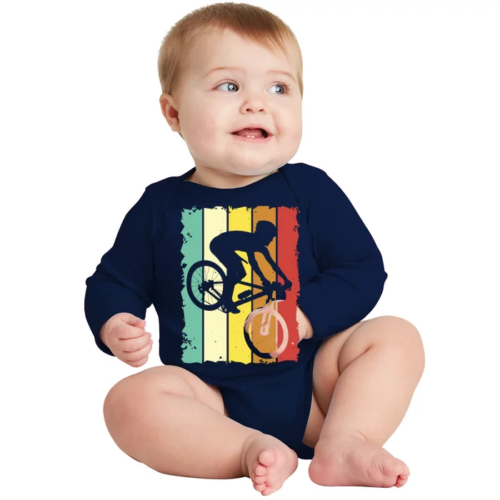 Retro Cycling Baby Long Sleeve Bodysuit