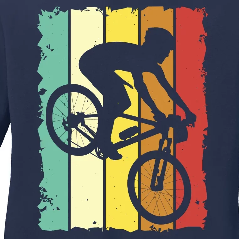 Retro Cycling Ladies Long Sleeve Shirt