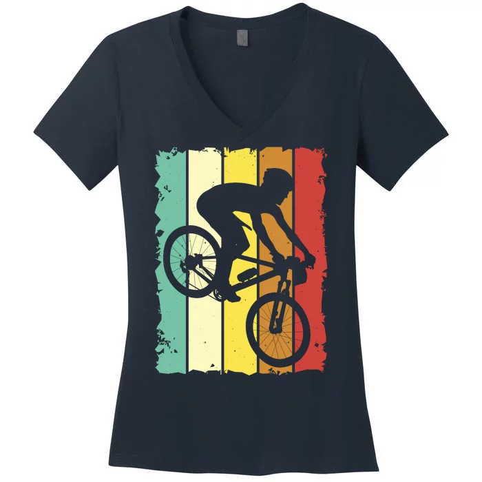 Retro Cycling Women's V-Neck T-Shirt