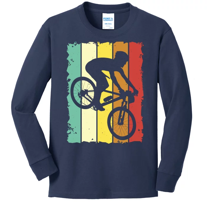 Retro Cycling Kids Long Sleeve Shirt