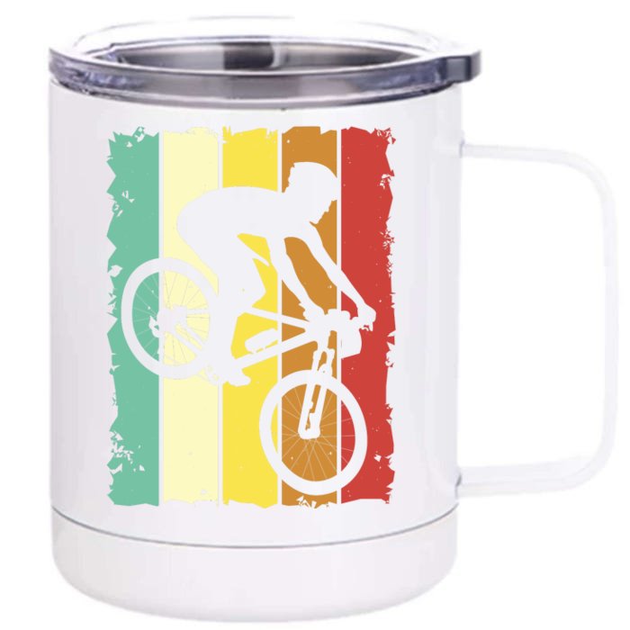 Retro Cycling Front & Back 12oz Stainless Steel Tumbler Cup