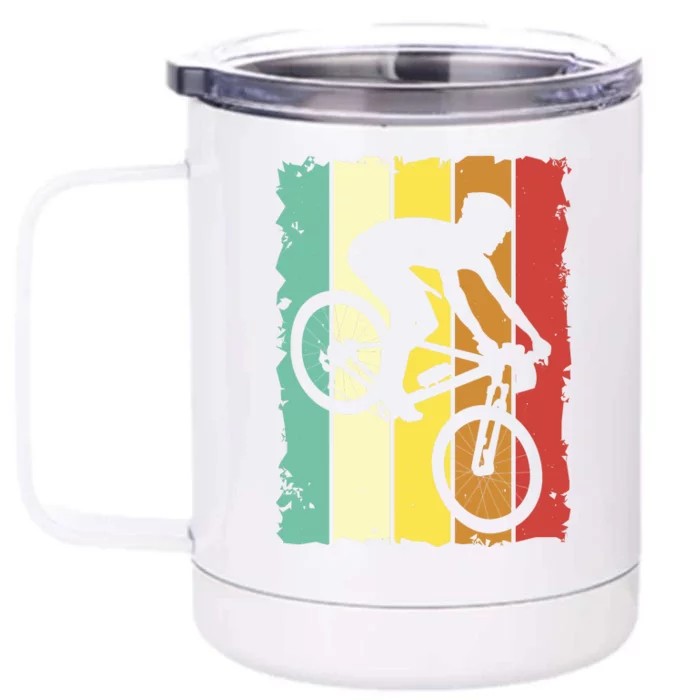 Retro Cycling Front & Back 12oz Stainless Steel Tumbler Cup