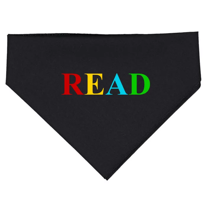 Read Colorful Rainbow USA-Made Doggie Bandana