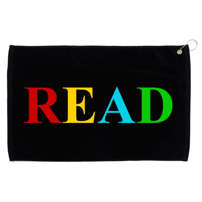 Read Colorful Rainbow Grommeted Golf Towel