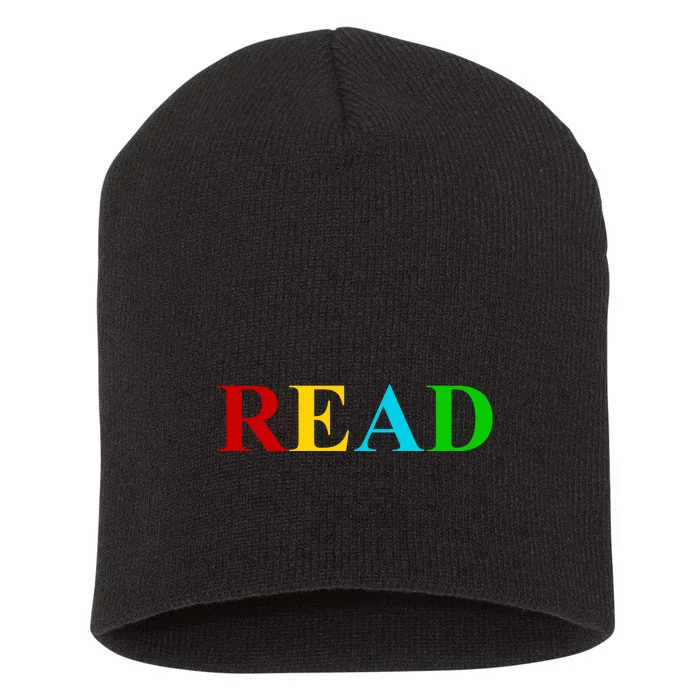 Read Colorful Rainbow Short Acrylic Beanie