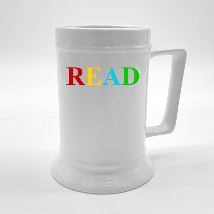 Read Colorful Rainbow Front & Back Beer Stein