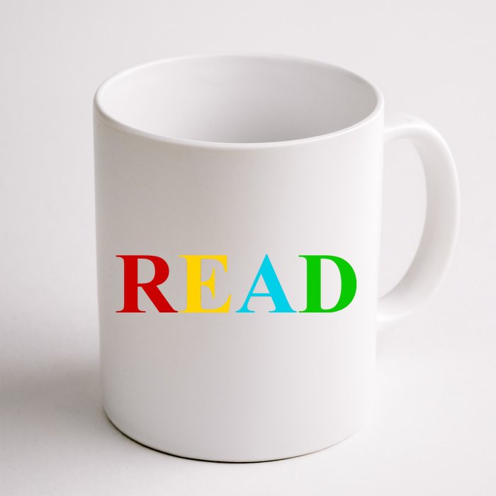 Read Colorful Rainbow Front & Back Coffee Mug