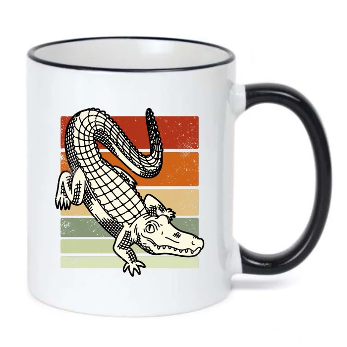 Retro Crocodile Black Color Changing Mug