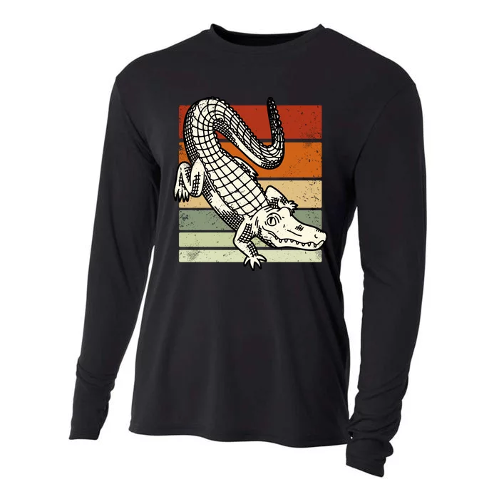 Retro Crocodile Cooling Performance Long Sleeve Crew