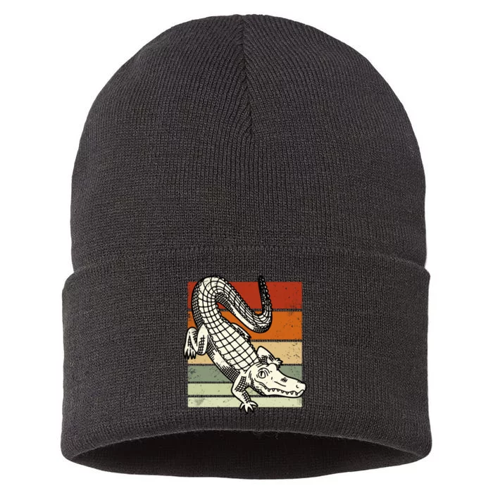 Retro Crocodile Sustainable Knit Beanie